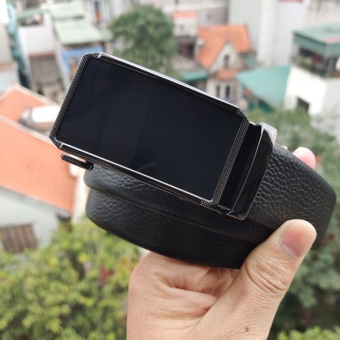 Thắt lưng mặt khoá đen tối giản - C905