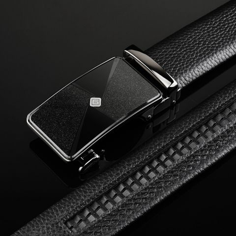 Dây lưng nam mặt vân đá đen C467