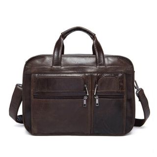 Cặp da công sở nam màu nâu cổ điển ấn tượng A7080