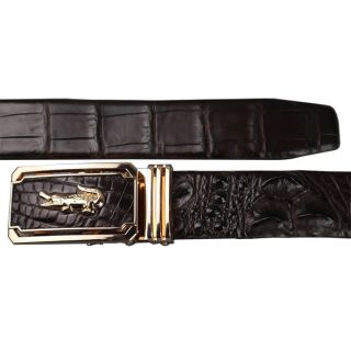 Dây lưng da cá sấu gai lưng liền không nối màu đen E230