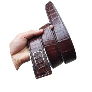 Thắt lưng vân bụng cá sấu trơn bo viền 2 bên cao cấp bản 4cm E762
