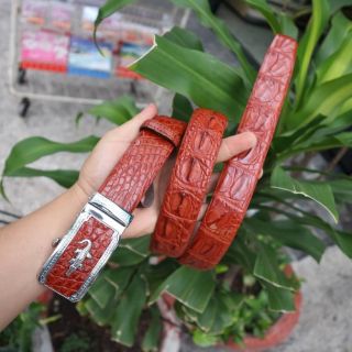 Thắt lưng vân da hông bản 3,5cm màu nâu đỏ nổi bật E750