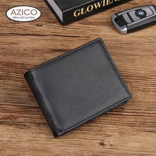 Ví da bò nam bề mặt da mịn cao cấp nhỏ gọn 11cmx9cm D065