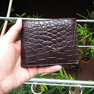 Ví ngang da cá sấu vân bụng trơn thanh lịch đẹp mắt K035
