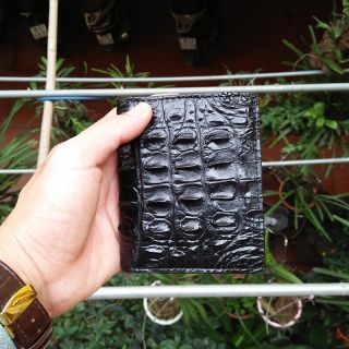 Ví da cá sấu dáng đứng vân gai lưng 1 mặt sang trọng K402